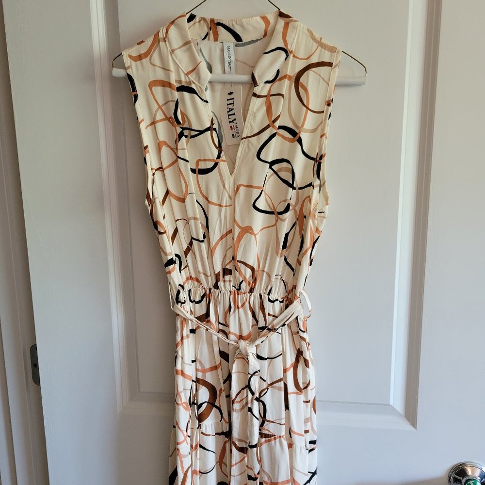 Dress Made In Italy - NWT - Sleeveless Dress - Multicolor Print - Summer Dress